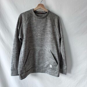 Topo Designs Men’s Large Heather Gray Fleece Crewneck Sweatshirt Raglan